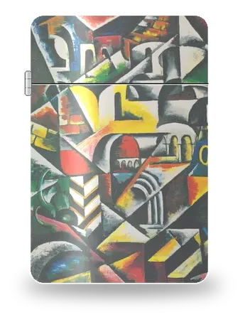 Paesaggio urbano cubista di Ljubov Popova – cover d’arte per inserto di accendino