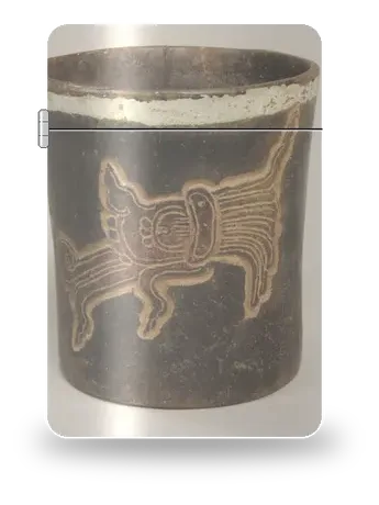 刻紋美洲豹筒形杯（古代美洲·瑪雅）藝術外殼