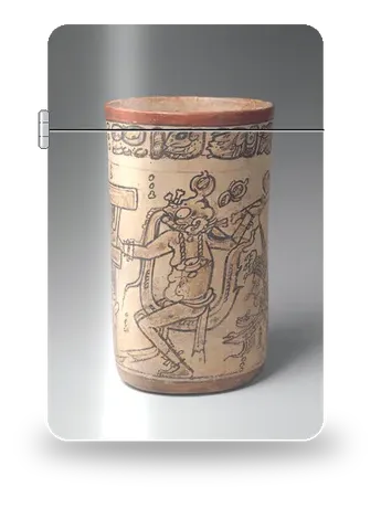 神话场景彩绘杯（古代美洲·玛雅）艺术外壳