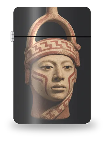 Vaso ritratto moche di Americhe antiche · Ande e Olmechi – cover d’arte per inserto di accendino
