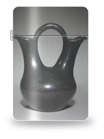 Jarre de mariage noire, Santa Clara Pueblo de Amériques · Amérique du Nord autochtone – boîtier d’art pour insert de briquet