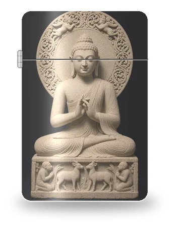 Sarnath Buddha Preaching the First Sermon by Ancient Civilizations · Ancient India — art case for a lighter insert