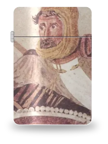 Mosaïque d’Alexandre : Darius III (détail) de Civilisations antiques · Grèce et Rome – boîtier d’art pour insert de briquet