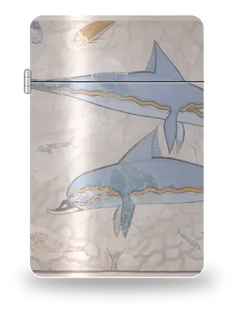 Affresco dei delfini di Civiltà antiche · Minoici ed Egeo – cover d’arte per inserto di accendino