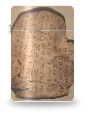 满刻卜辞的牛肩胛骨（古代文明·甲骨文）艺术外壳