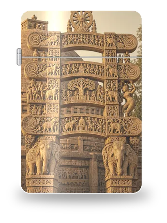 Stupa de Sanchi · Porte nord de Civilisations antiques · Inde ancienne – boîtier d’art pour insert de briquet