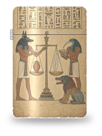 Livre des morts · La pesée du cœur de Civilisations antiques · Égypte – boîtier d’art pour insert de briquet