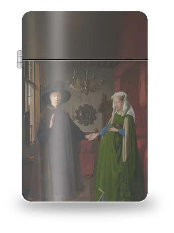 Ritratto dei coniugi Arnolfini di Jan van Eyck – cover d’arte per inserto di accendino