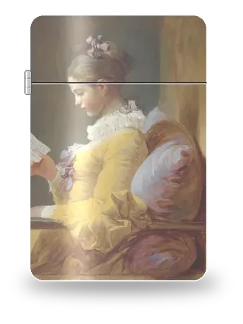 Young Girl Reading by Jean-Honoré Fragonard — art case for a lighter insert