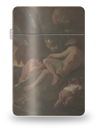 Midas se lavant à la source du Pactole de Nicolas Poussin – boîtier d’art pour insert de briquet