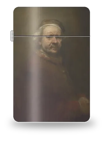 Autoritratto all'età di 63 anni di Rembrandt – cover d’arte per inserto di accendino