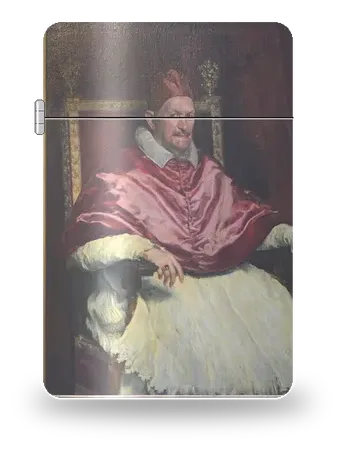 Bildnis Papst Innozenz X. von Diego Velázquez – Kunsthülle für einen Feuerzeugeinsatz