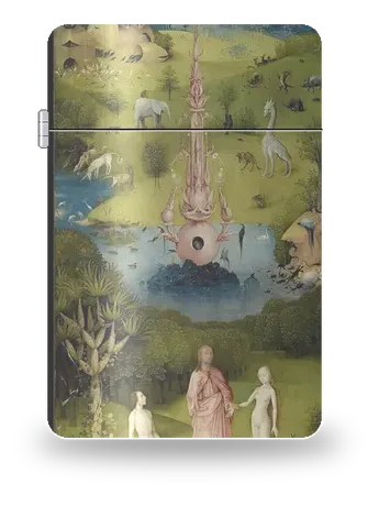 The Garden of Earthly Delights Triptych: Left Panel (Eden) by Hieronymus Bosch — art case for a lighter insert