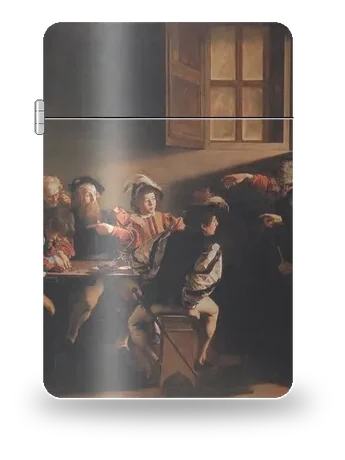 La Vocation de saint Matthieu de Le Caravage – boîtier d’art pour insert de briquet