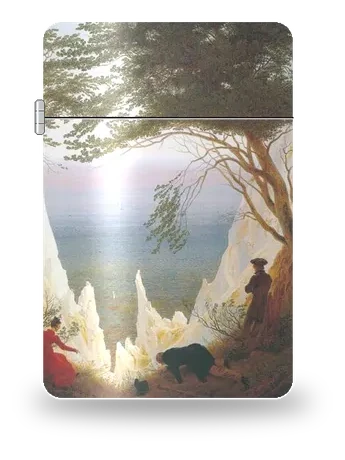 Le bianche scogliere di Rügen di Caspar David Friedrich – cover d’arte per inserto di accendino