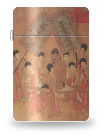 L'Empereur Taizong recevant l'envoyé tibétain de Attribué à Yan Liben – boîtier d’art pour insert de briquet