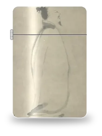 Li Bai che passeggia recitando (dipinto da Liang Kai) di Li Bai · Il poeta immortale – cover d’arte per inserto di accendino