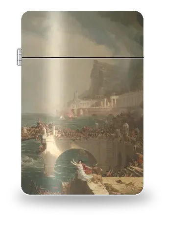 Il corso dell’impero: Distruzione di Thomas Cole – cover d’arte per inserto di accendino