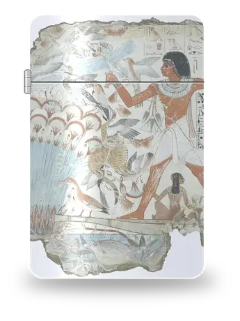 ネバムンの沼地の狩り（古代エジプト絵画）のアートケース