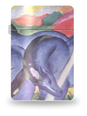 Die großen blauen Pferde von Franz Marc – Kunsthülle für einen Feuerzeugeinsatz