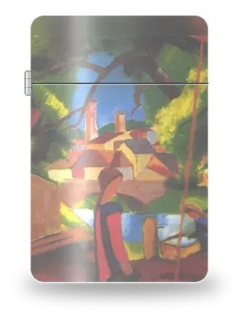 Enfants à la fontaine de August Macke – boîtier d’art pour insert de briquet