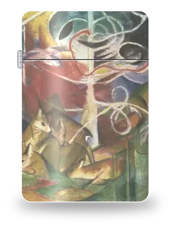 Caprioli nel bosco I di Franz Marc – cover d’arte per inserto di accendino