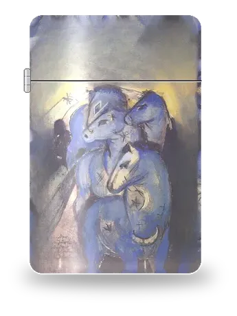 La Tour des chevaux bleus (carte postale) de Franz Marc – boîtier d’art pour insert de briquet