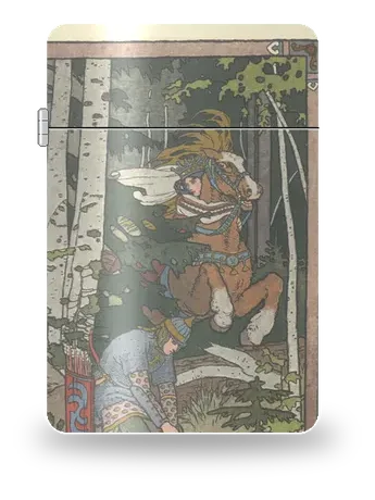 Il principe Ivan ed Elena la Bella di Ivan Bilibin – cover d’arte per inserto di accendino