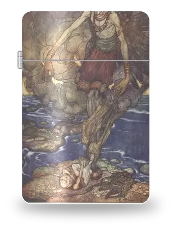 Les Mille et Une Nuits : Le Pêcheur et le Djinn de Edmond Dulac – boîtier d’art pour insert de briquet