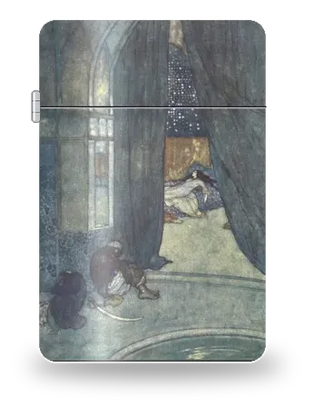 Le mille e una notte: Sindbad e il Roc di Edmund Dulac – cover d’arte per inserto di accendino