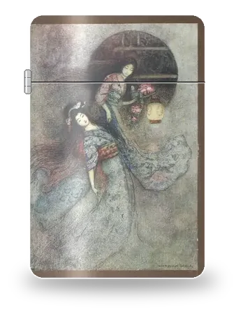 The Peony Lantern by Warwick Goble — art case for a lighter insert
