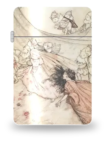 Le fate del Sogno di una notte di mezza estate di Arthur Rackham – cover d’arte per inserto di accendino