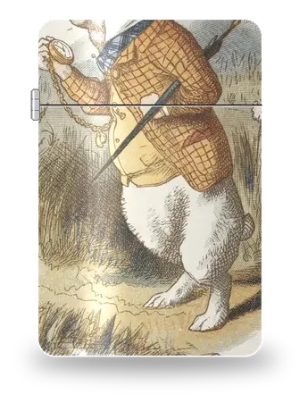 Das weiße Kaninchen von John Tenniel – Kunsthülle für einen Feuerzeugeinsatz