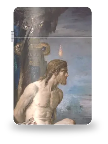 Prometheus von Gustave Moreau – Kunsthülle für einen Feuerzeugeinsatz
