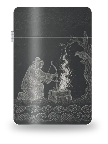Suiren · relief de pierre Han de Création originale FLAMUSE – boîtier d’art pour insert de briquet