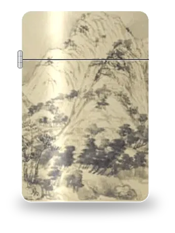 Séjour dans les monts Fuchun (détail) de Huang Gongwang – boîtier d’art pour insert de briquet