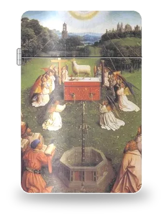 Ghent Altarpiece: Adoration of the Mystic Lamb by Jan van Eyck — art case for a lighter insert