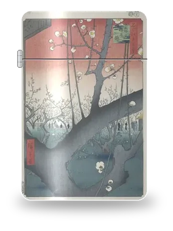 Le jardin des pruniers à Kameido de Utagawa Hiroshige – boîtier d’art pour insert de briquet