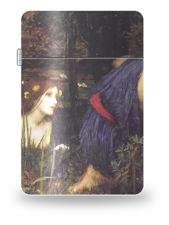 Hylas and the Nymphs Quadriptych: Left Panel (Yellow-Flower Nymph) by John William Waterhouse — art case for a lighter insert