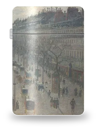 Boulevard Montmartre, mattina d'inverno di Camille Pissarro – cover d’arte per inserto di accendino