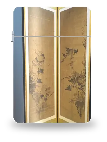 Plantes en fleurs avec oiseaux et animaux I de Jang Seung-eop (Owon) – boîtier d’art pour insert de briquet