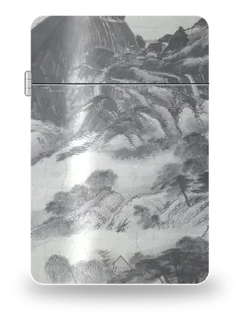Après la pluie au mont Inwang de Jeong Seon (Gyeomjae) – boîtier d’art pour insert de briquet