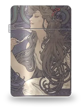 JOB by Alphonse Mucha — art case for a lighter insert