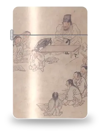 École de village (Seodang) de Kim Hong-do (Danwon) – boîtier d’art pour insert de briquet