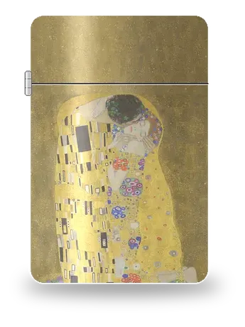 Der Kuss von Gustav Klimt – Kunsthülle für einen Feuerzeugeinsatz