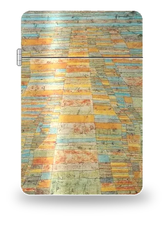 Hauptweg und Nebenwege von Paul Klee – Kunsthülle für einen Feuerzeugeinsatz