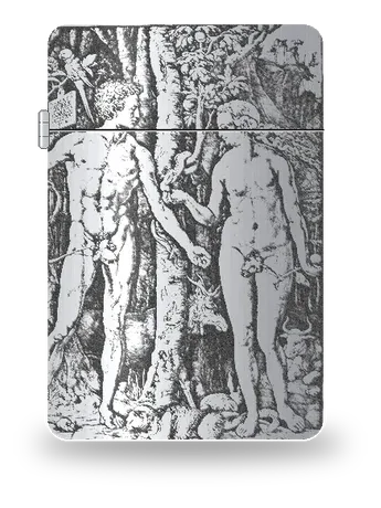 Adam und Eva von Albrecht Dürer – Kunsthülle für einen Feuerzeugeinsatz