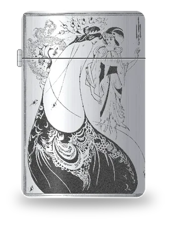 La gonna di pavone (Salomè) di Aubrey Beardsley – cover d’arte per inserto di accendino