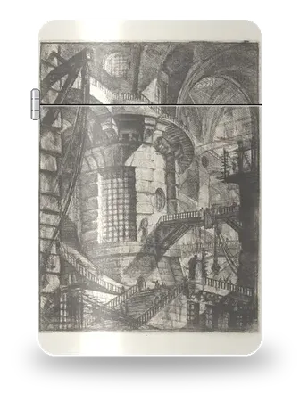 Carceri, Plate III: The Round Tower by Giovanni Battista Piranesi — art case for a lighter insert