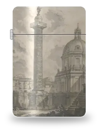 Colonne Trajane (Vedute di Roma) de Giovanni Battista Piranesi – boîtier d’art pour insert de briquet